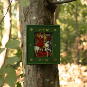 Icoană pe sticlă – Sfântul Mare Mucenic Gheorghe