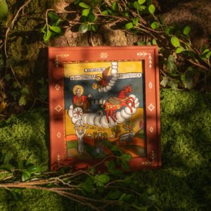 Icoană pe sticlă – Sfântul Prooroc Ilie Tesviteanul